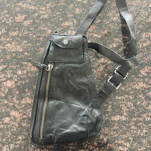 Free people black NEW jagger leather sling